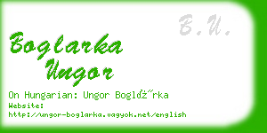 boglarka ungor business card